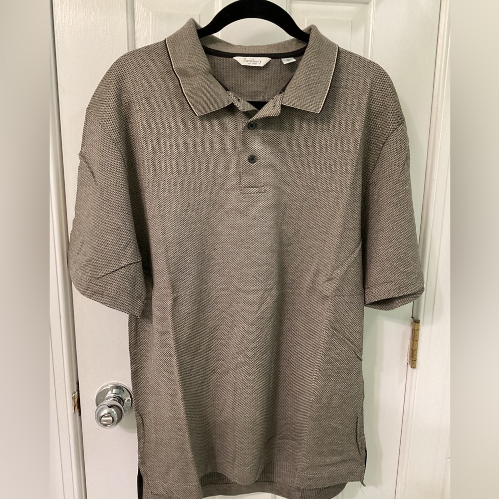 Classic Gray (really Black and Cream) Men’s Polo Shirt